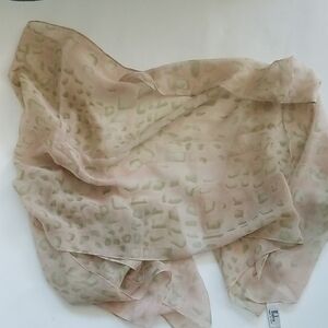 Italca Made In Italy Pink and Green Patterned Silk Scarf
